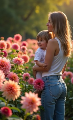 Dahlien im Garten