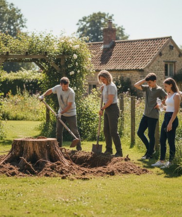 Baumstumpf entfernen